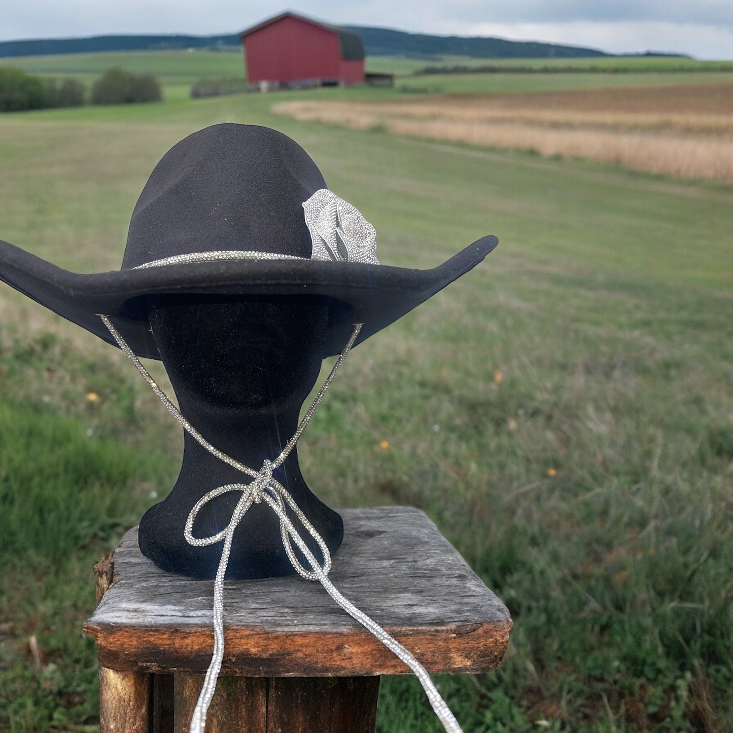 Black Diamonds Rose Hat