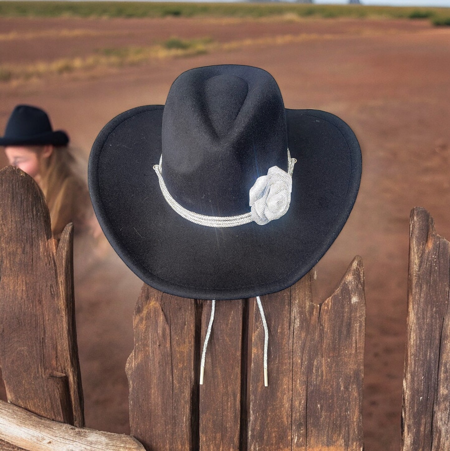 Black Diamonds Rose Hat